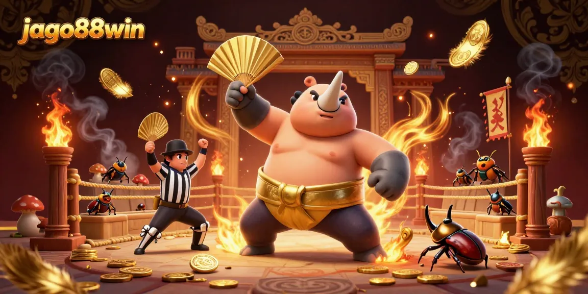 Experience thrilling gaming at jago88win in this 3D casino scene filled with action and excitement.