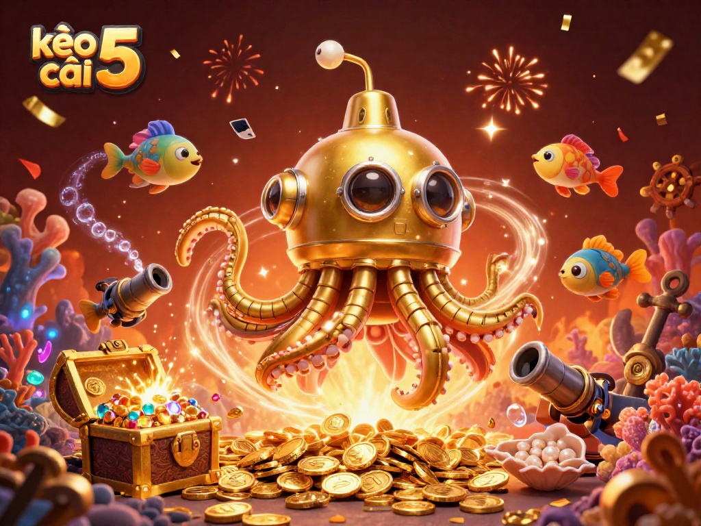 Enhance your gaming with kèo nhà cái 5 as a golden kraken submarine surfaces in treasure.