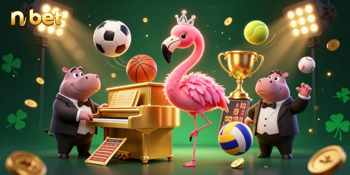 Engage with the thrilling n bet experience at the vibrant casino with dynamic characters and sports elements.