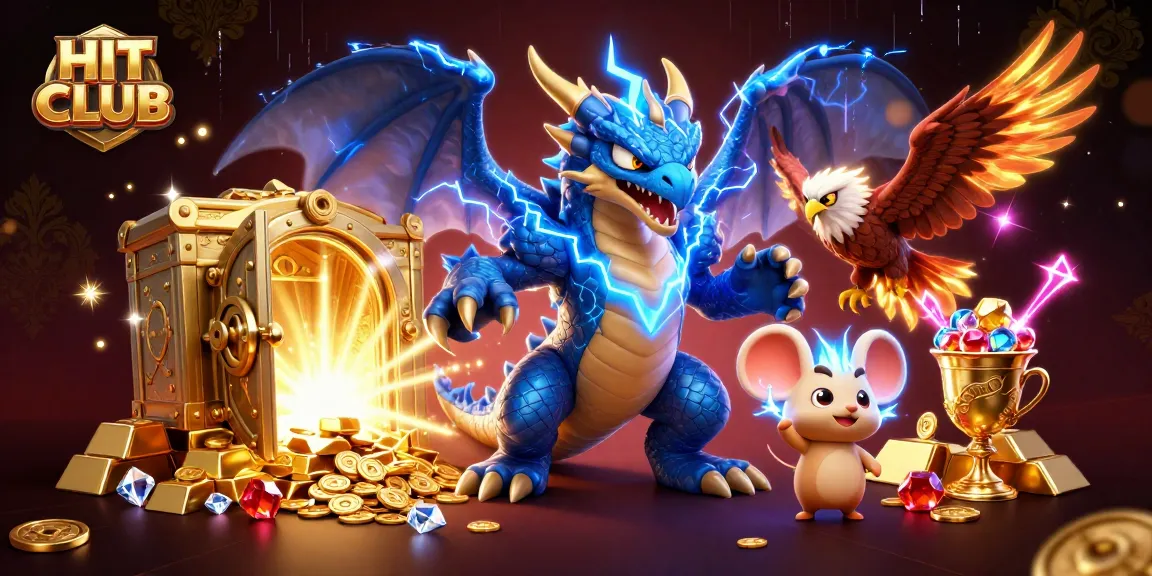Experience thrilling gameplay at HIT CLUB with stunning visuals of jackpots and treasures.