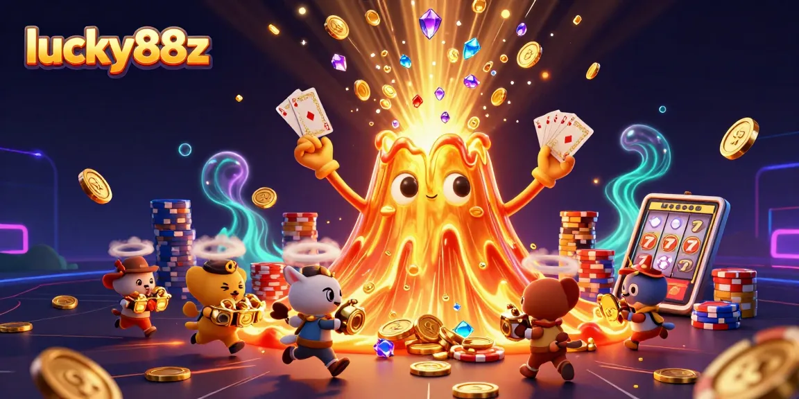 Experience thrilling wins with lucky88z at a vibrant casino atmosphere filled with treasure and excitement.