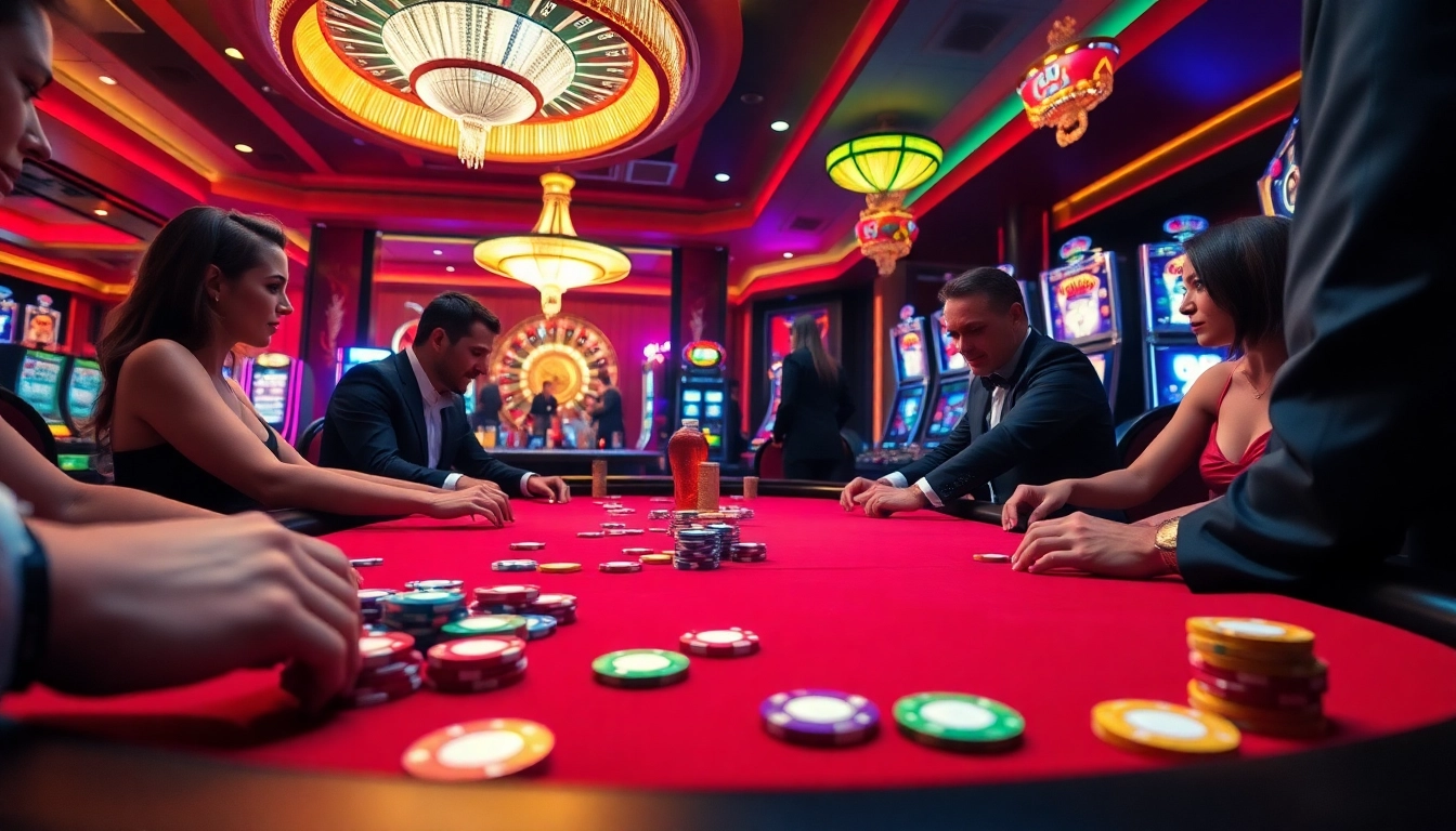 L567 players strategizing at an elegant poker table filled with colorful chips and excitement.