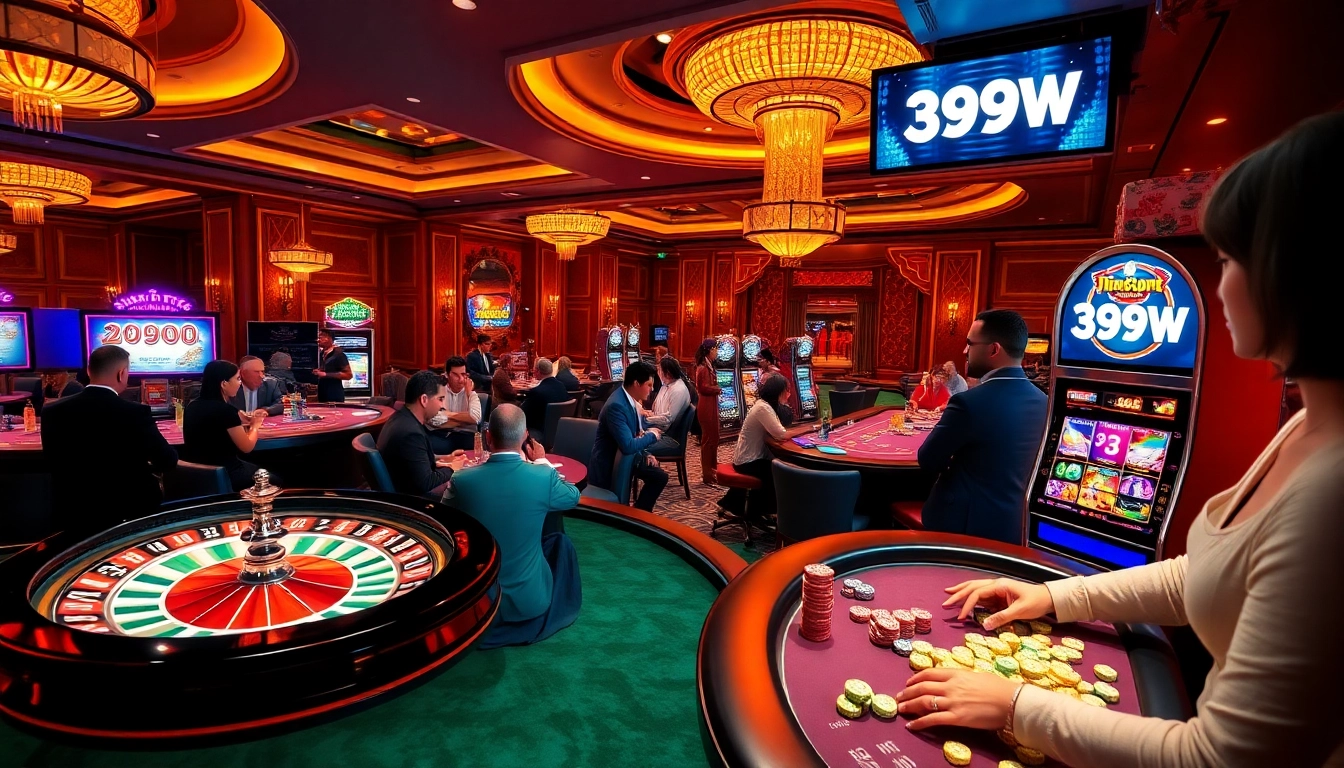 Players enjoying diverse games at a casino, highlighting 399w's vibrant betting environment.