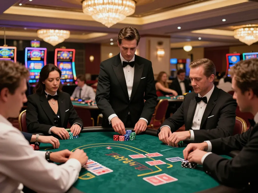 Experience the thrilling atmosphere of FIVE88 casino with high-stakes poker games and vibrant decor