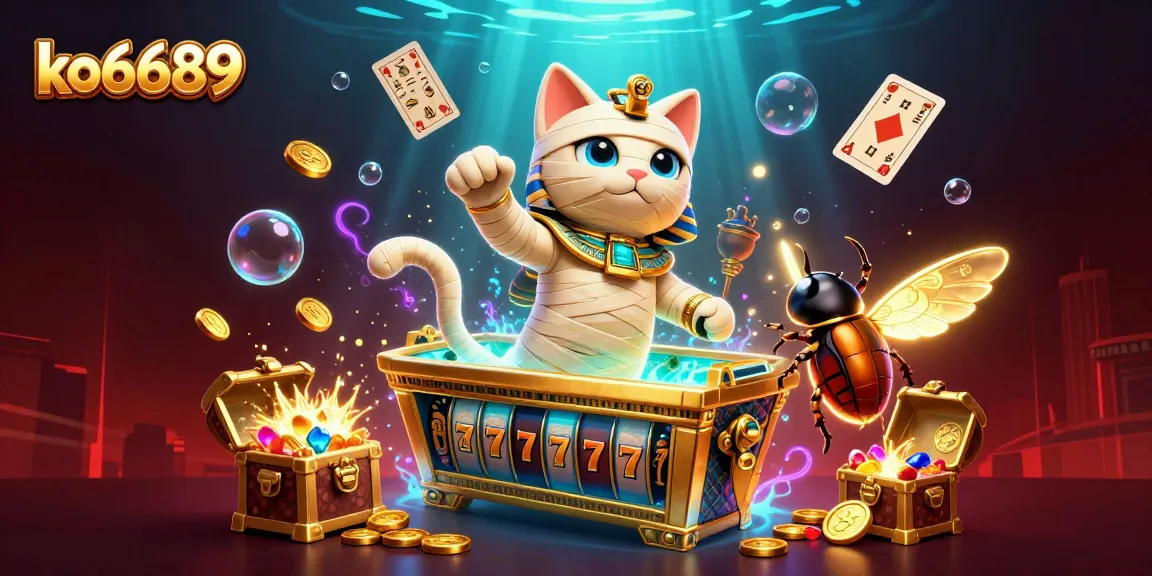 Boost your excitement with ko6689's dynamic Egyptian-themed casino adventure featuring golden treasures.