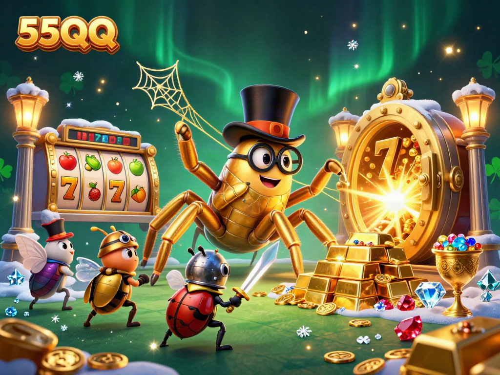 Engage in the thrilling world of 55QQ with adventurous characters and casino treasures.