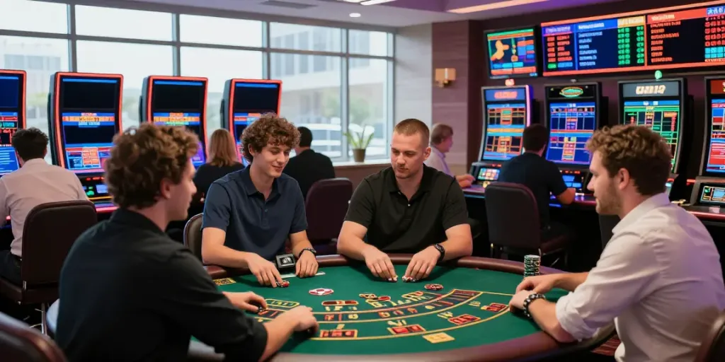 Diverse players engaging in online gambling activities at UK88win.org