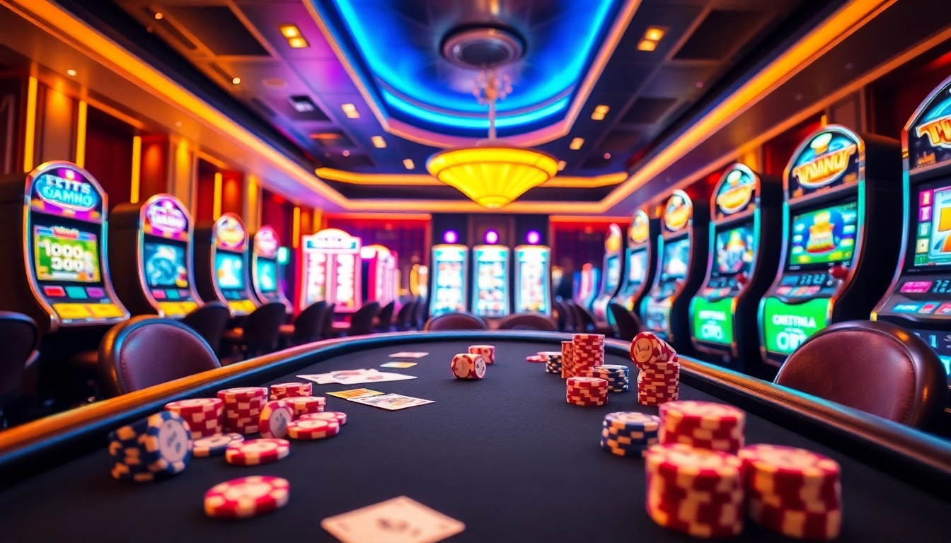 Experience thrilling betting action at UU88 with vibrant casino tables and colorful chips.