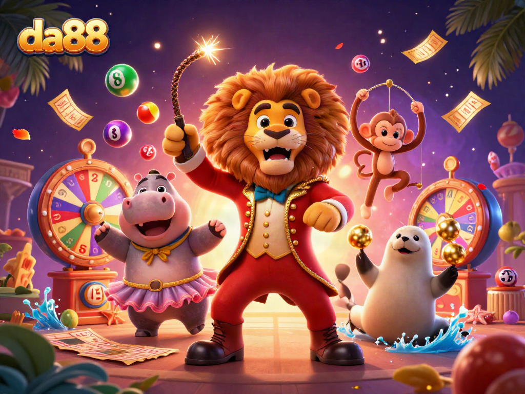 Experience thrilling moments with da88's vibrant casino illustration showcasing excitement and fun!