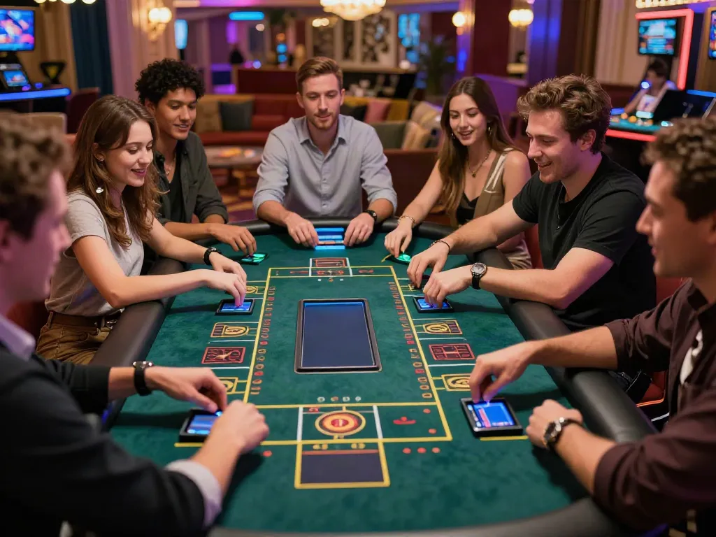 Online gaming fun at https://ku88v1.com/ with friends enjoying a live dealer game.
