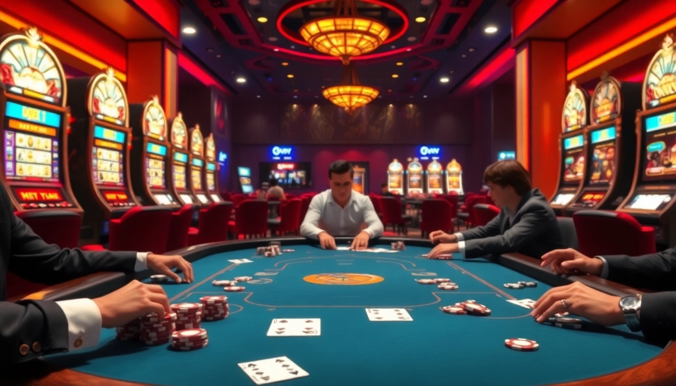 Experience the excitement of online gambling with lc88 com at a luxurious virtual poker table.