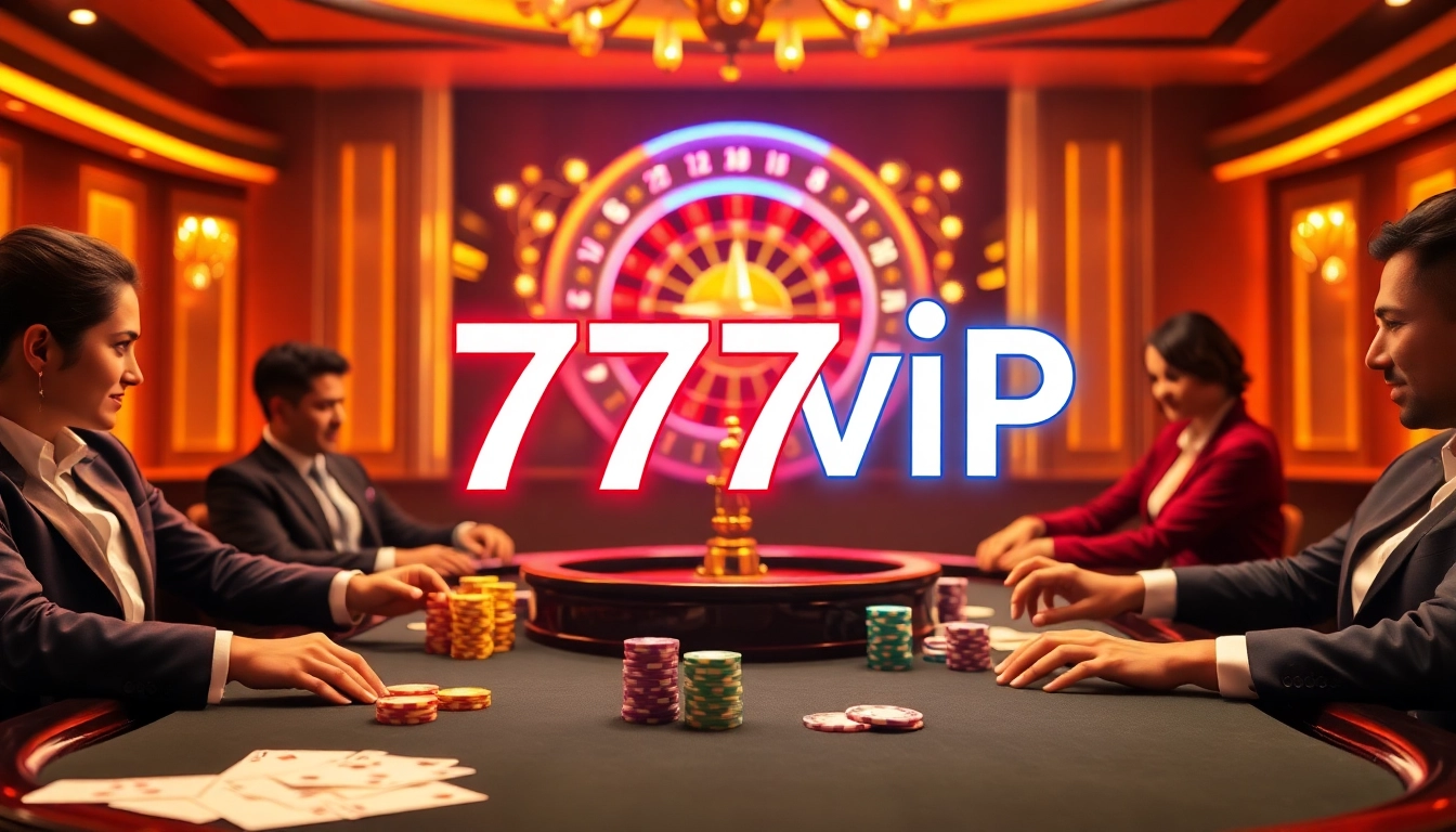 Experience thrilling gameplay at the 777vip casino with poker chips and cards on display.