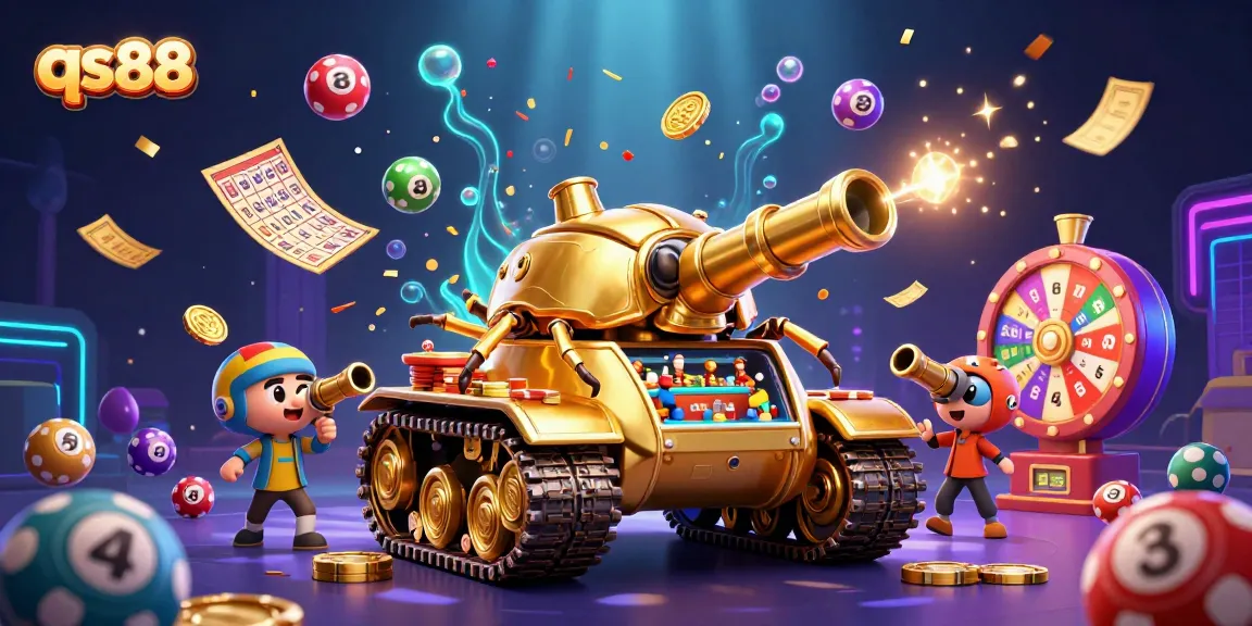 qs88 casino beetle tank showcases vibrant lottery games and golden prizes, enticing players into winning excitement.