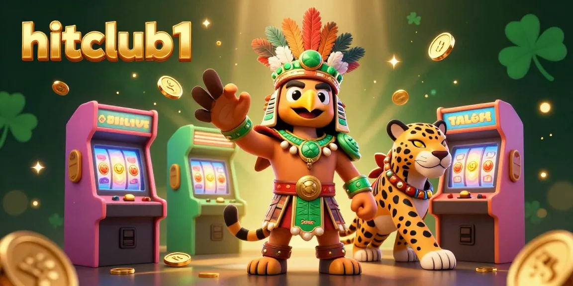 Experience the excitement of hitclub1 with vibrant gaming machines and characters in a unique casino setting.
