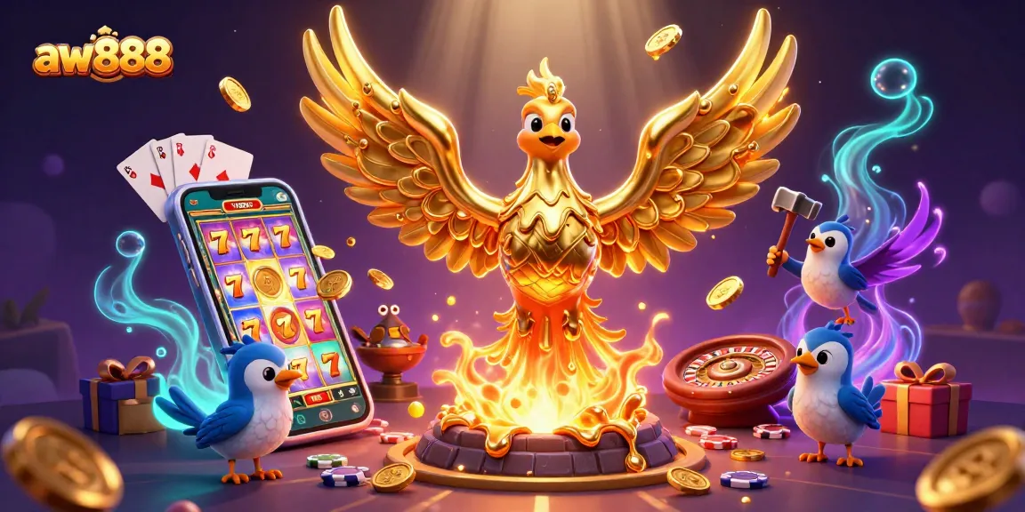 Experience thrilling wins at aw888 with a golden phoenix rising and slots games bursting with excitement.