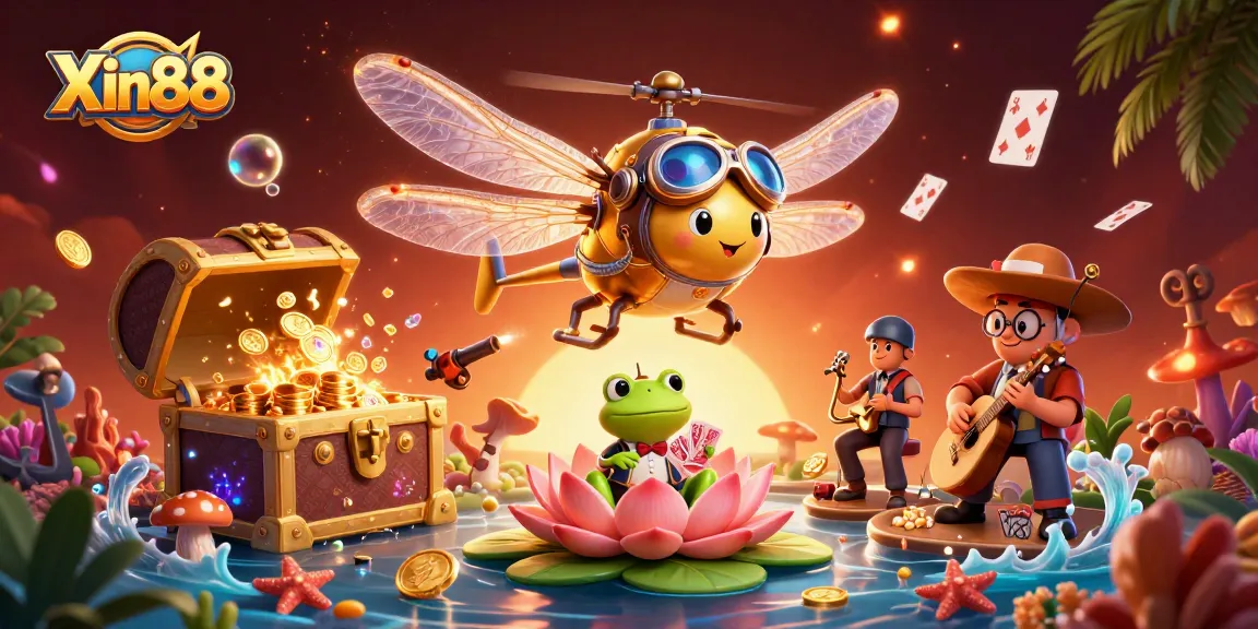 Experience the thrilling world of Xin88 with captivating casino-themed characters and dynamic gaming action.