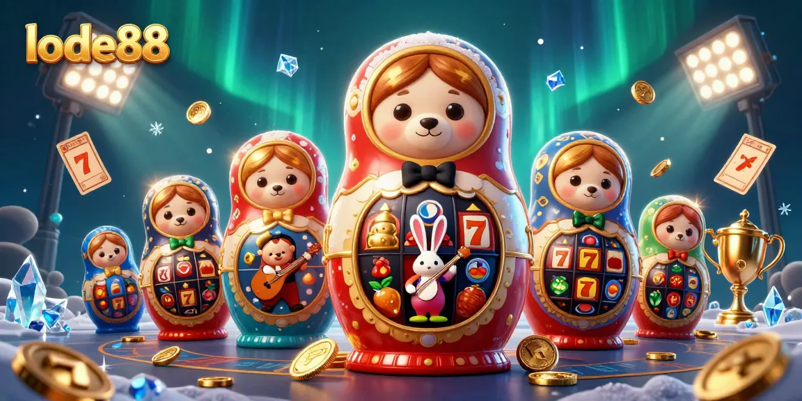 Experience the lively charm of lode88 with cartoon bears and gambling fun.