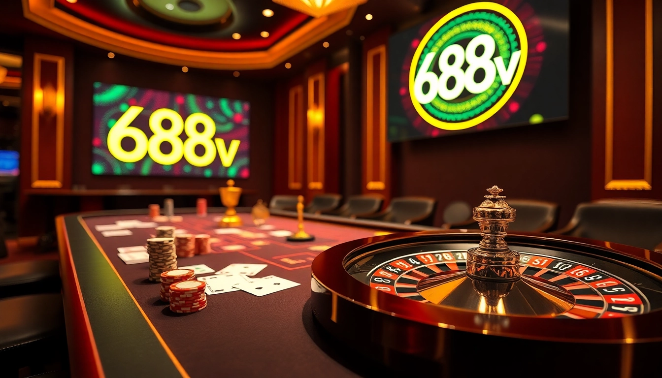 Experience thrilling gameplay at 688v with engaging poker action and vibrant casino ambiance.
