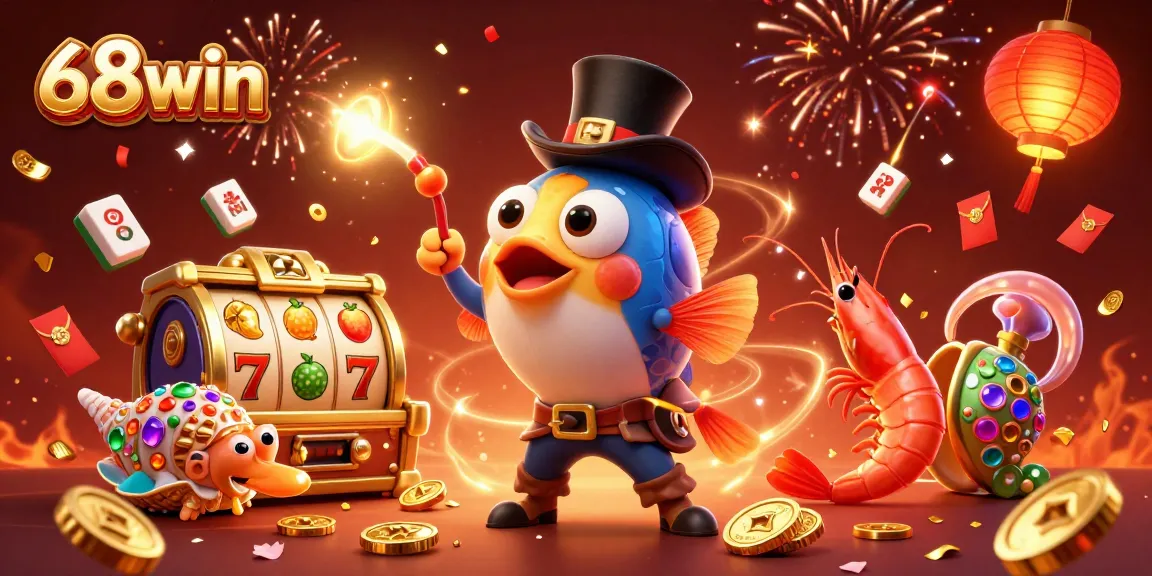 Engage with 68win’s casino excitement featuring a themed underwater adventure with characters.
