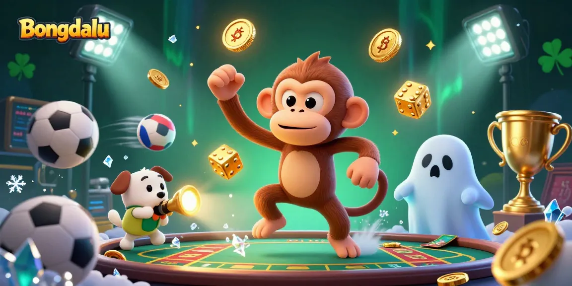 Bongdalu captures a poltergeist monkey juggling golden objects as a ghost-hunter puppy tracks it in a haunted casino.