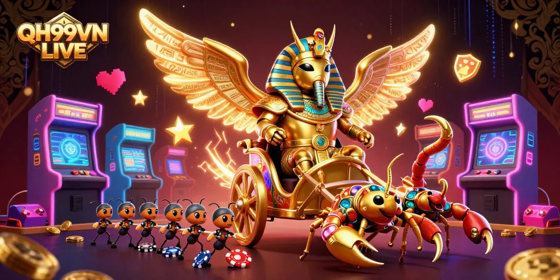 Experience thrilling gameplay action at QH99VN LIVE with an enchanting 3D casino scene.