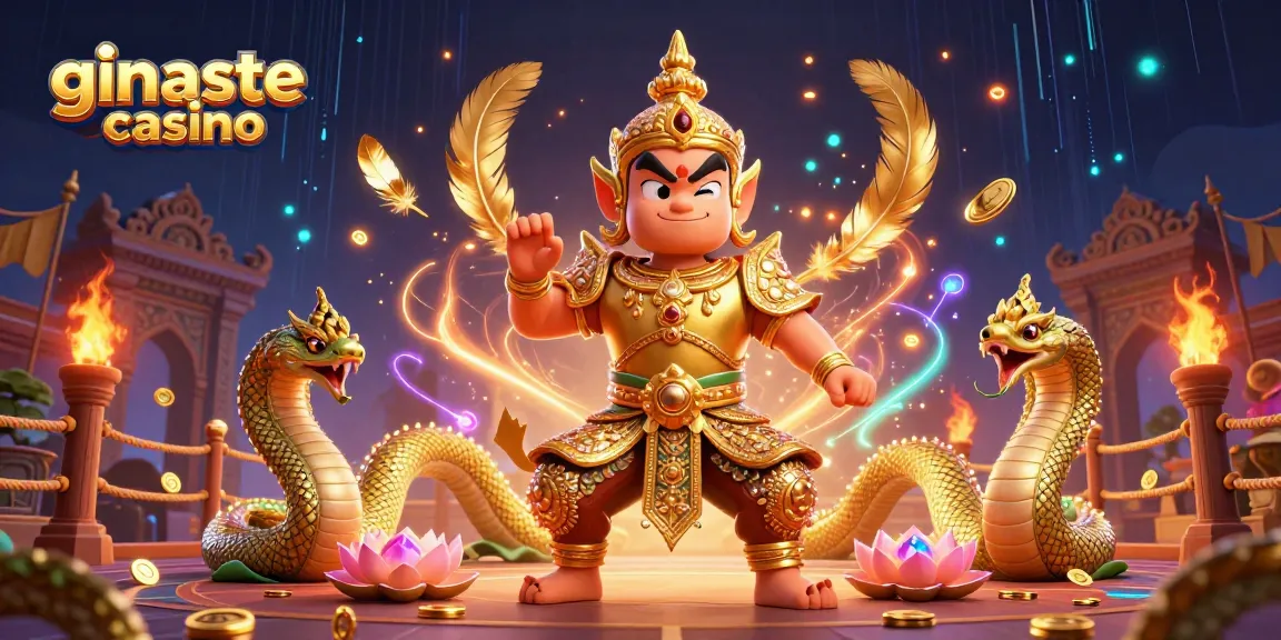 Experience fun and excitement at ginaste casino with vibrant gaming elements and characters.