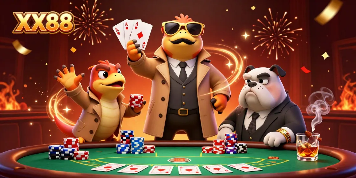 Play exclusive games at XX88 with raptors mischief and a bouncer for a unique twist on gaming.