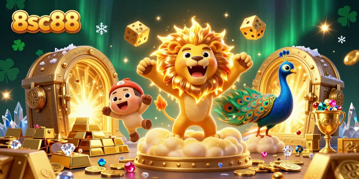 Experience the thrill of winning at 8sc88 casino with vibrant 3D visual art showcasing adventure and excitement.