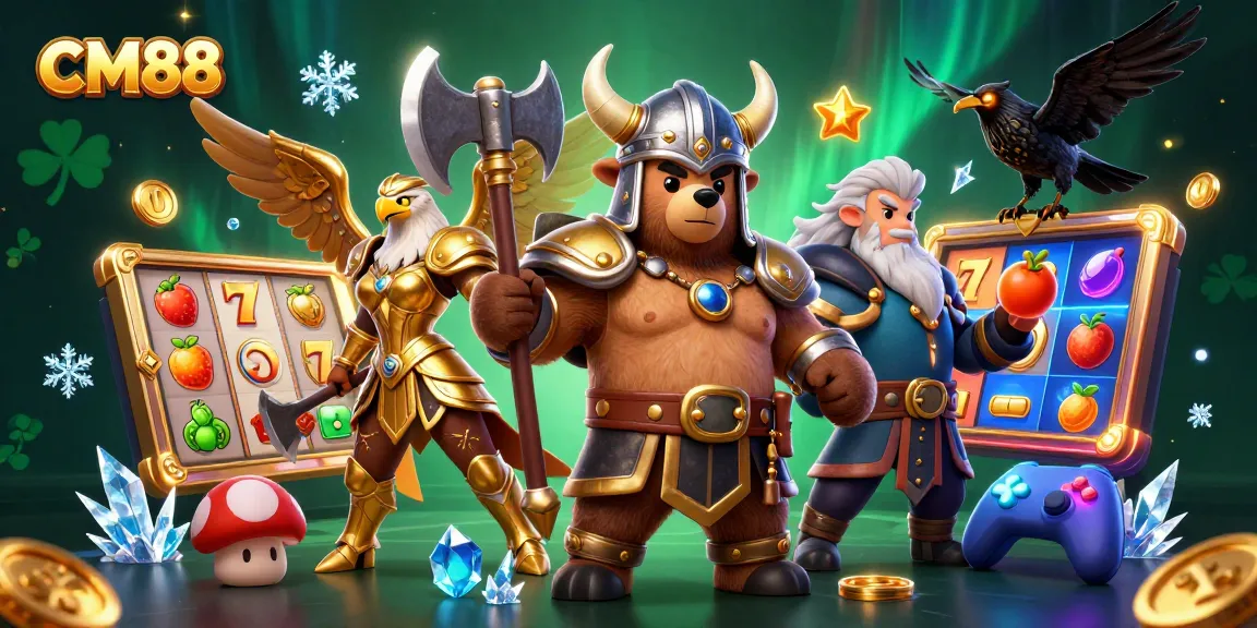 Engage in thrilling gameplay with CM88's exciting vibrant casino slots and animated characters.