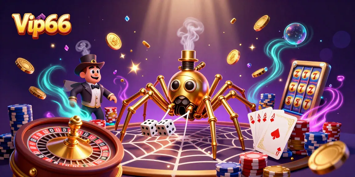 Experience thrilling gameplay at Vip66 with dynamic 3D visuals featuring steampunk elements and casino action.