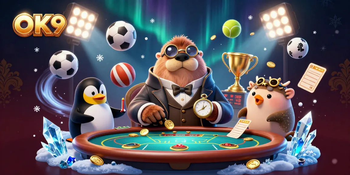 Experience thrilling sports betting with OK9 as players engage in an underwater poker game.