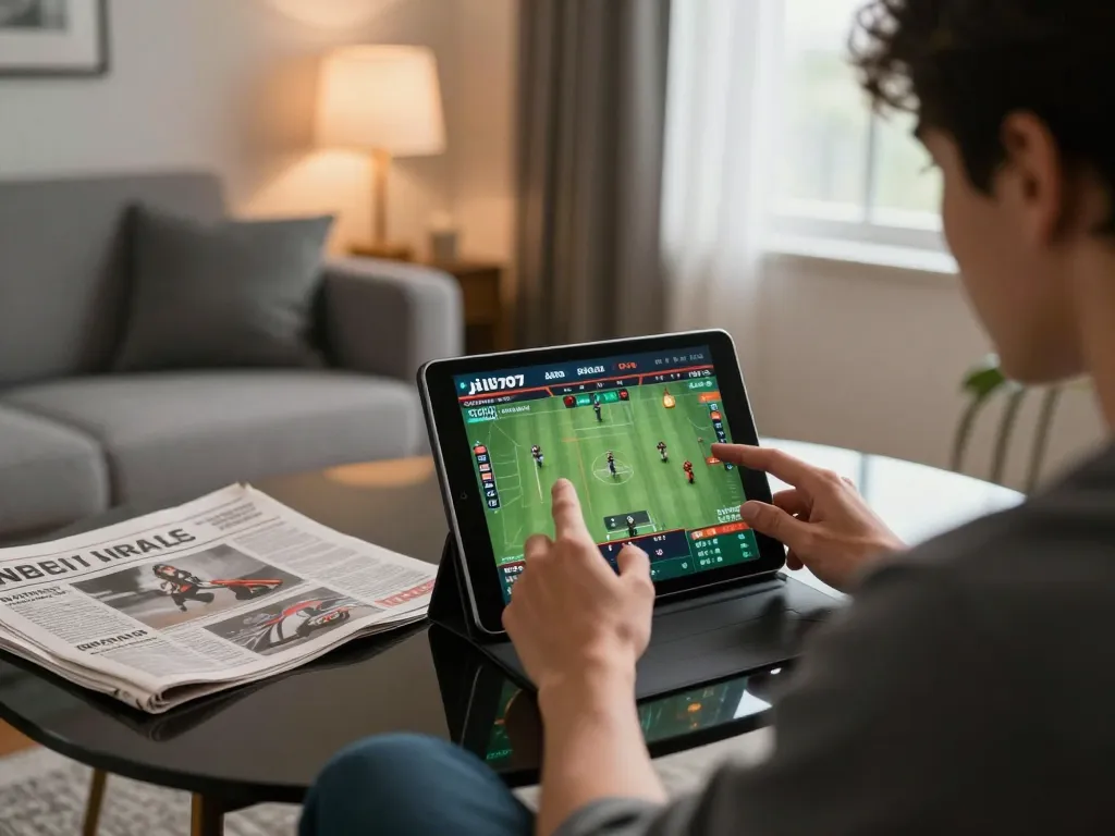 Experience jili707 brazil through mobile sports betting in a stylish living room setting.