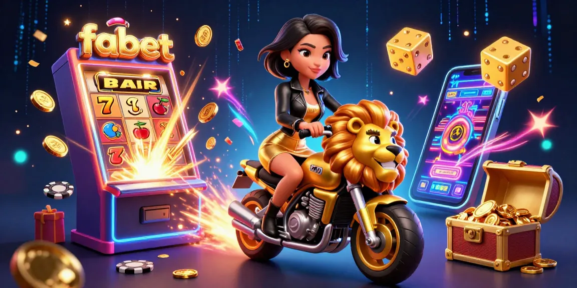 Experience the excitement at fabet with a stunning 3D illustration featuring thrilling casino elements and action.