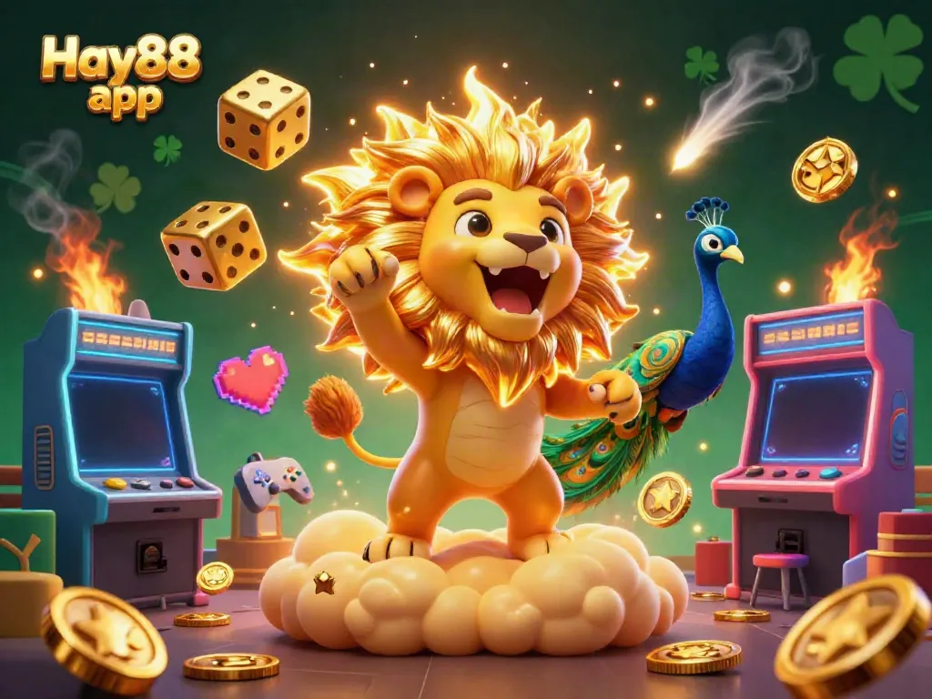 Experience the excitement of the Hay88 app with vibrant gaming elements and dynamic characters.