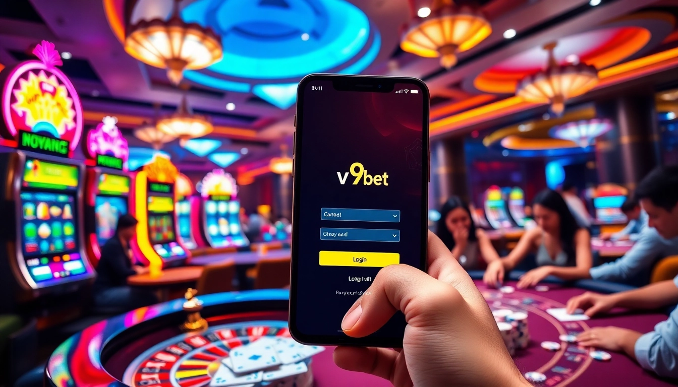 Experience excitement at v9bet đang nhập with vivid casino visuals featuring games and dynamic play.