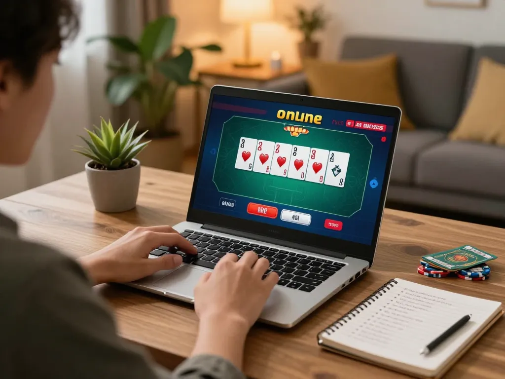 Online gaming session on trang chủ lc88 with warm atmosphere and poker strategies.