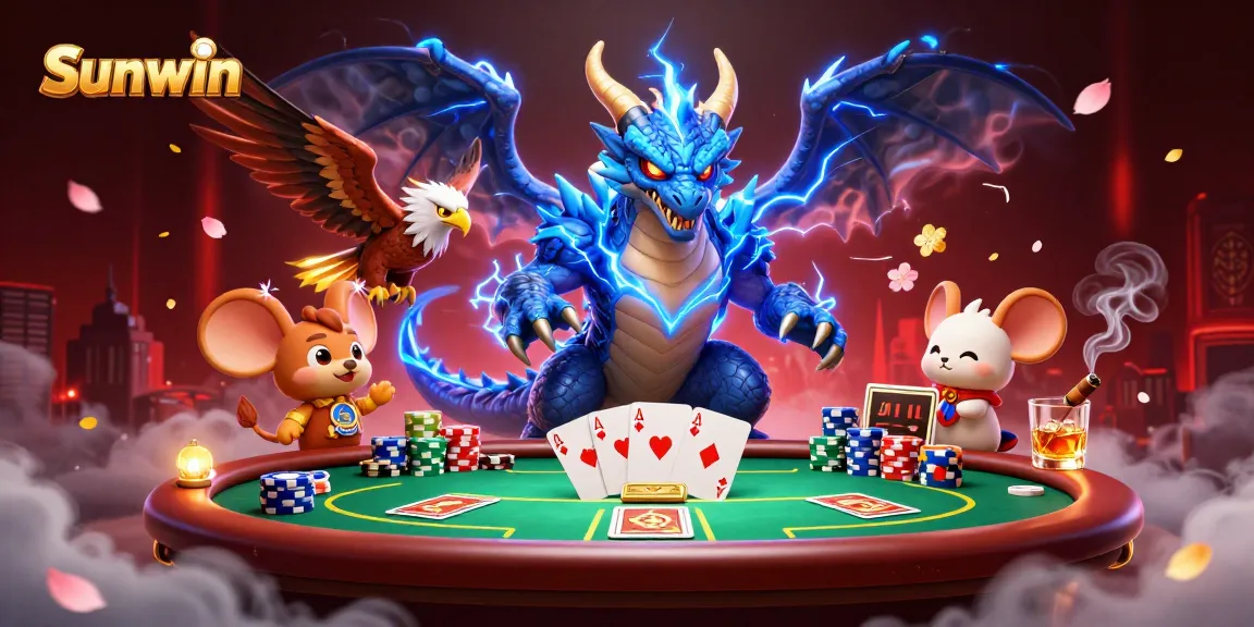 Experience thrilling games at Sunwin's vibrant casino scene featuring dynamic characters and immersive gameplay.