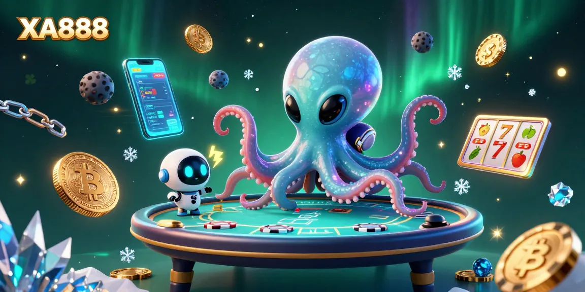 Engage in thrilling casino action with XA888's 3D alien octopus and vibrant game elements!