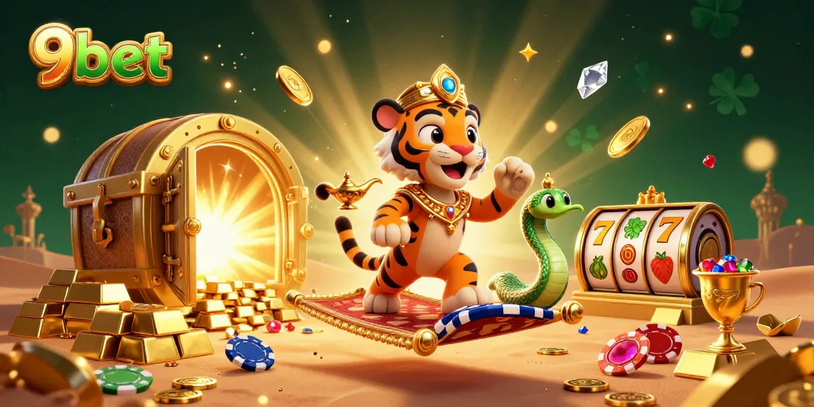 Experience the thrill of 9bet with vibrant casino visuals and jackpot action.