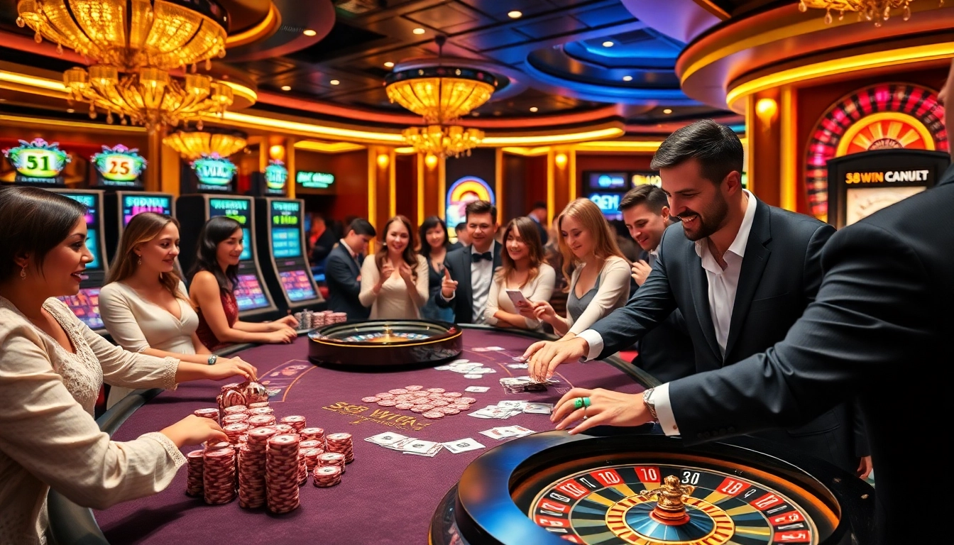 Experience the thrill of winning at 58WIN with vibrant casino tables and exciting games.