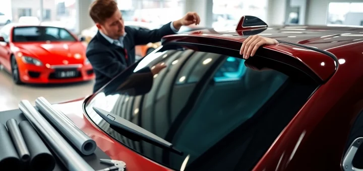 Enhance your vehicle with expert window tint near me service, showcasing professional application.