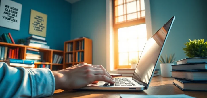 How to effectively learn using a laptop in a professional workspace setting.